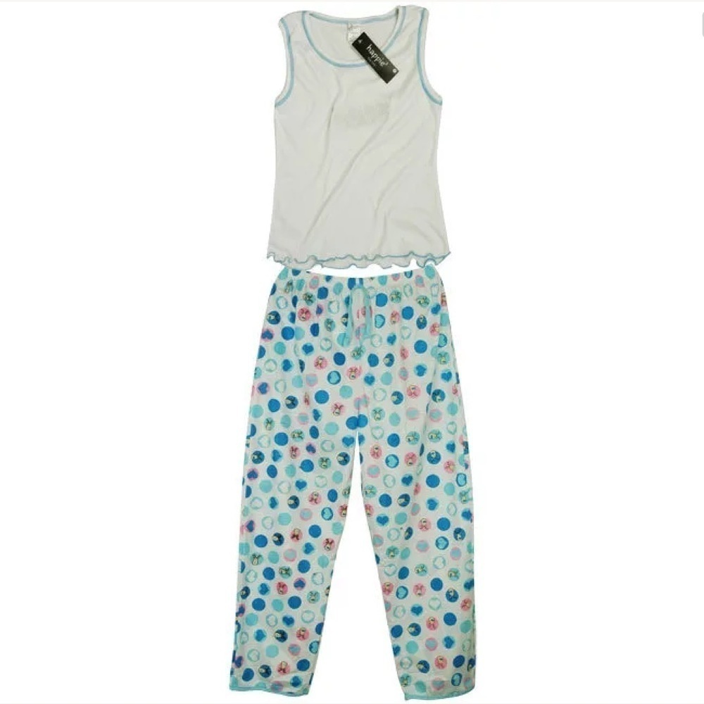 💚LAST 1 Love Heart Tank Top & Bottom PJ Lounge Set 0025